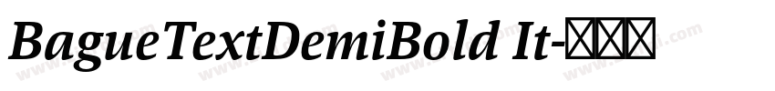 BagueTextDemiBold It字体转换